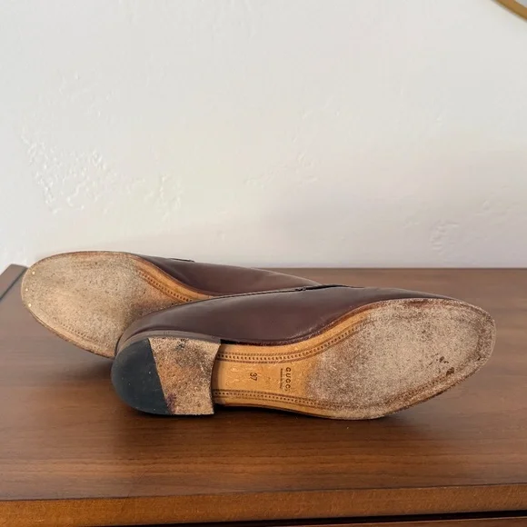 Women's Gucci Jordaan loaferS, Size 37, Brown - Picture 7 of 7